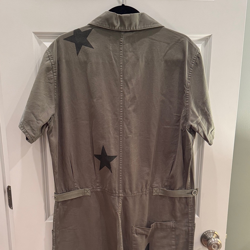 Pistola Olive Jumpsuit with Black Star Details - Picture 4 of 5